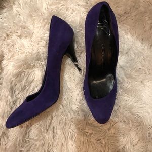 giuseppe zanotti blue / purple suede pump size 9